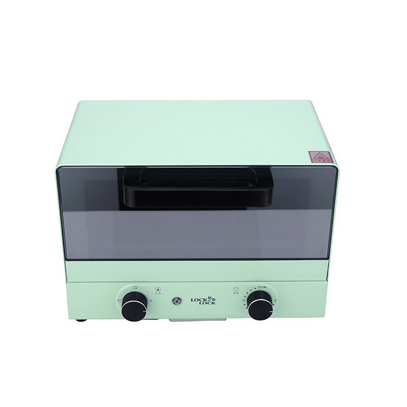 乐扣LOCK&LOCK EJO427GRN家用多功能迷你电烤箱智能小型烘焙烤箱 绿色