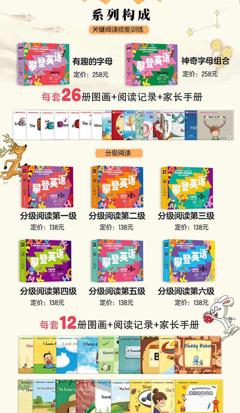 [醉染正版]攀登英语阅读系列 分级阅读第五5级 适合9-11岁儿童阅读 图画书12册家长手册1册我的阅读记录1册配套音频高清大图