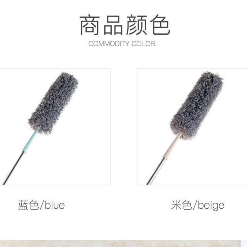 鸡毛掸子除尘家用扫灰不掉毛一杆多用可伸缩弯曲除尘掸子扫灰神器 颜色随机