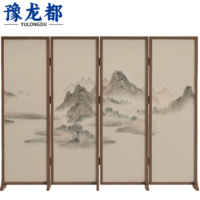 豫龙都折叠屏风四扇个