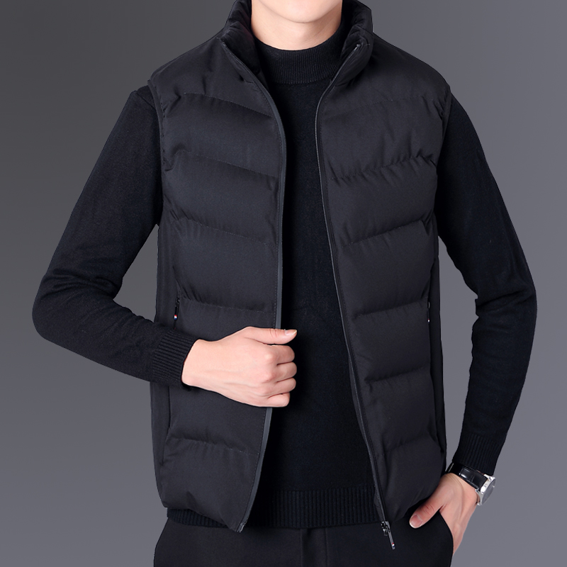 yuansu秋冬季男士羽绒棉马甲外套青年韩版潮流加厚保暖中年坎肩背心