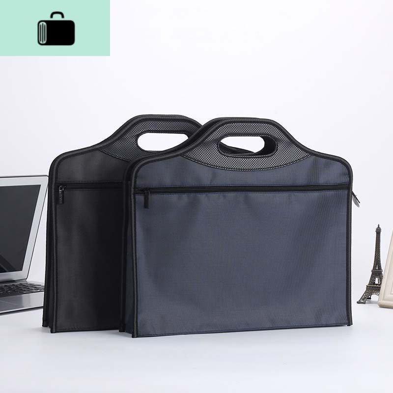 公文包男商务简约手提A4文件包帆布大容量办公袋女多层会议资料袋NEW LAKE男士手提包图片