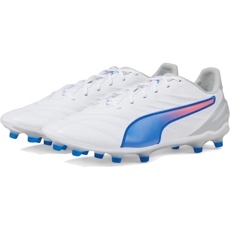 彪马(Puma)经典传承创新男足人造草足球鞋专业训练比赛战靴 Puma_White/Bluemazing/Flat_Lig 42.5