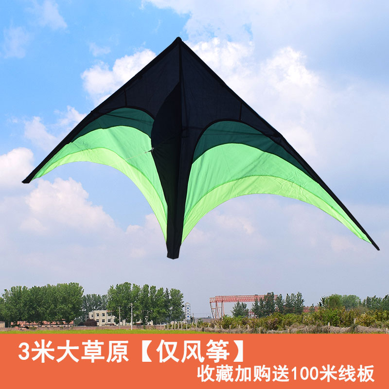 风筝微风易飞潍坊大型专业带尾飘线轮成人儿童特大风筝创意 三维工匠 3米大草原[仅风筝]收藏加购送100米线板高清大图