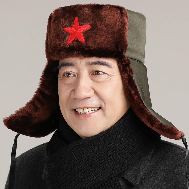 雪千羽帽子雪千羽帽子男东北雷锋帽军绿色爷爷棉帽子冬天老人火车头老式军人雷锋帽 价格图片品牌报价 苏宁易购鑫天隆服饰专营店