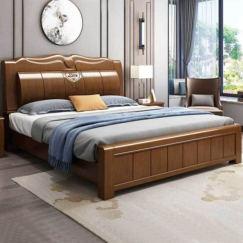 臻远ZY-SMC-160 现代简约实木床双人床 1.5米简约床