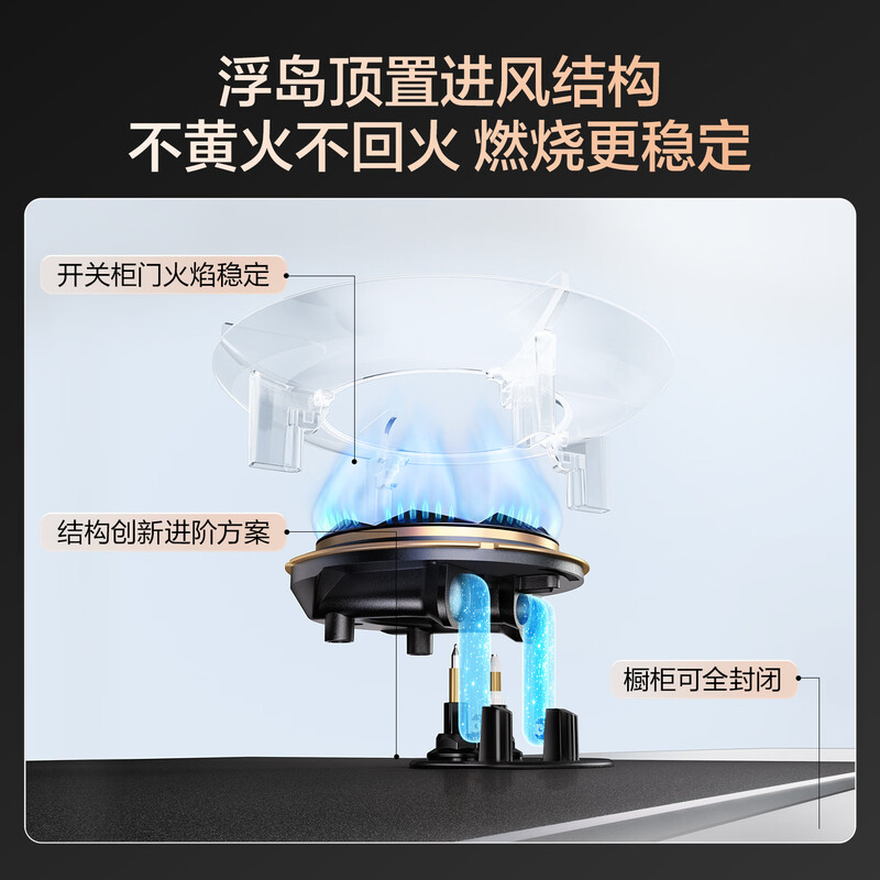 老板(Robam)[高配功能款]燃气灶具双灶家用大火力煤气灶猛火灶 台嵌两用智能灶 底座可调节能防爆P1灶具 天然气高清大图