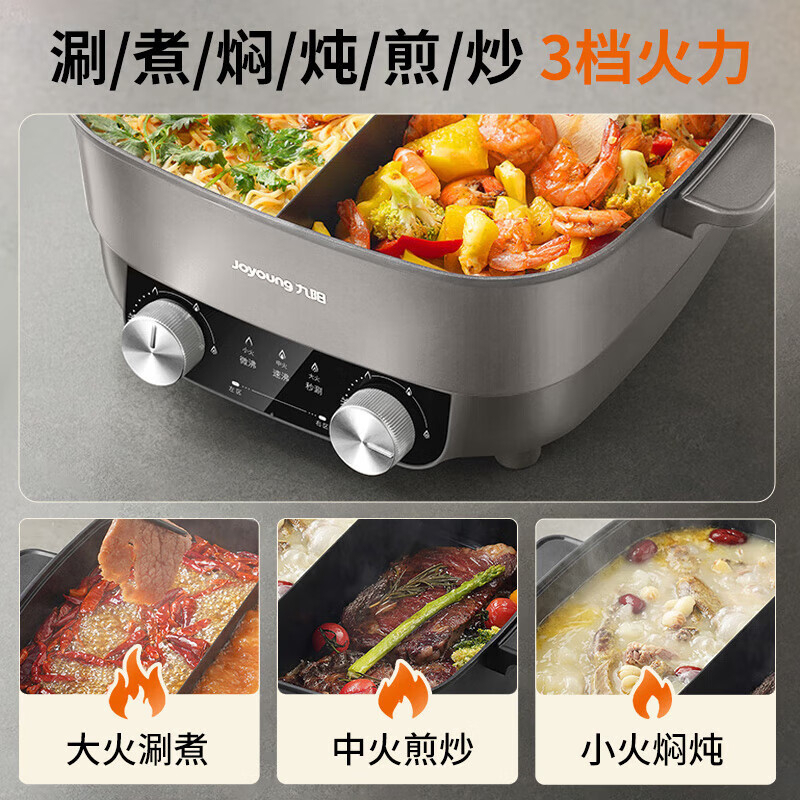 九阳(Joyoung) 电火锅 HG60-G650-B 6L BDZSSC高清大图