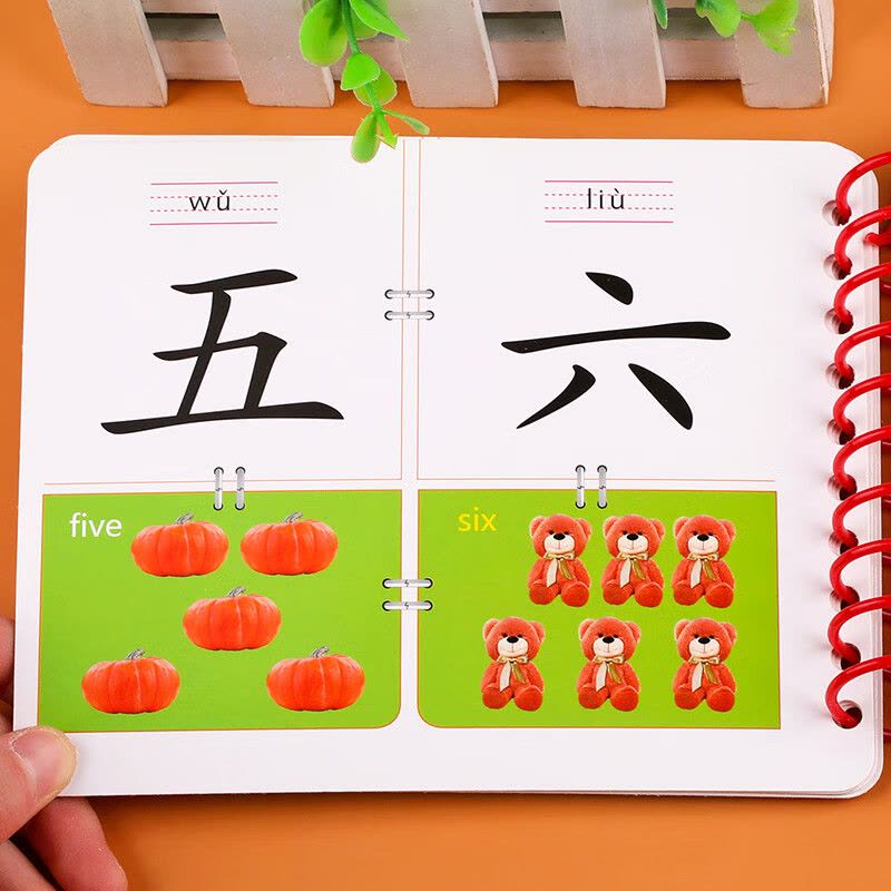 酷小丫宝贝翻翻乐看图识字卡片 学前班宝宝认字书撕不烂早教卡片幼儿启蒙认知益智书籍 儿童象形识字卡 幼 看图识字图片