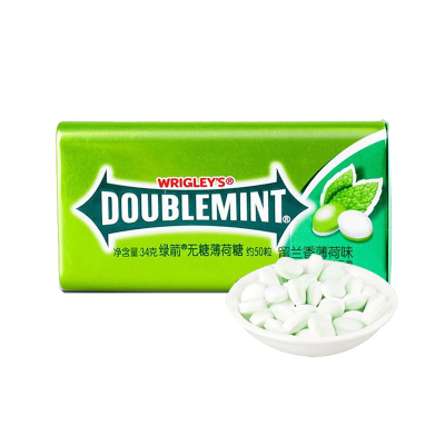 绿箭(DOUBLEMINT) 糖果 留兰香薄荷味50粒34g