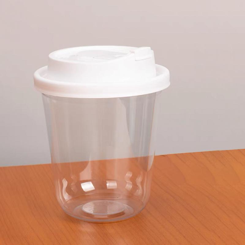 黎战 FR-065 360ml 带盖塑料 一次性杯 50.00 个/袋 (计价单位:袋) 透明