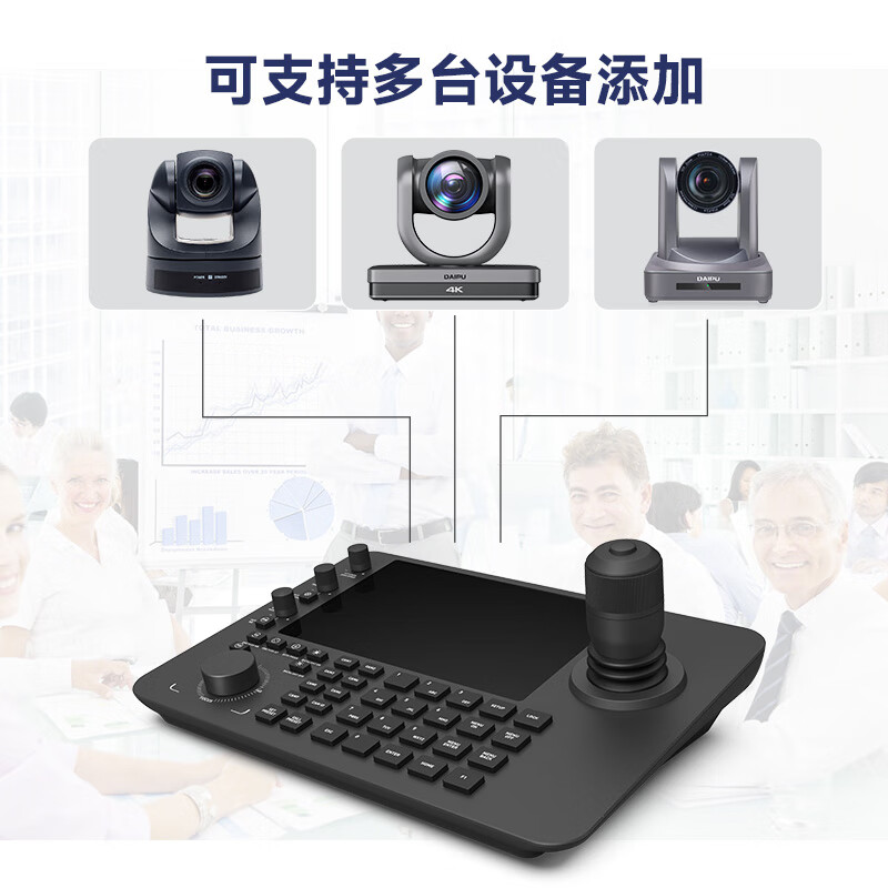 戴浦(DAIPU)视频会议摄像头控制键盘7英寸电容触摸屏带DNI协议云台摇杆远程会议多兼容摄像机控制设备DP-C160高清大图