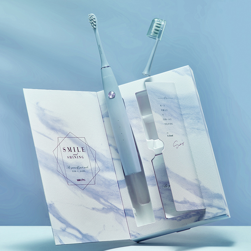 舒客声波电动牙刷烟熏蓝色高清大图