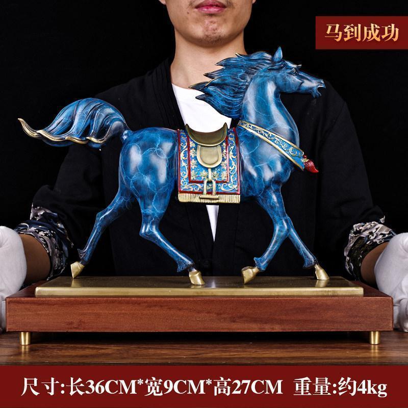美帮汇铜马摆件现代简约客厅马工艺品复古唐马骏马商务礼品高清大图