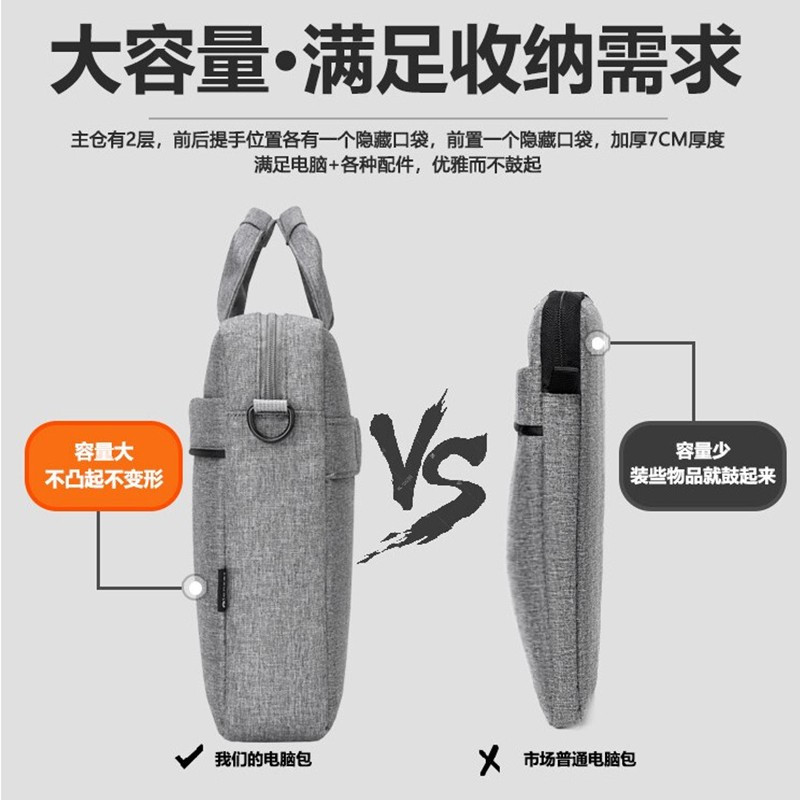 手提电脑包单肩大容量适用华为14苹果华硕联想拯救者戴尔宏基16.1英寸15.6游戏本防水男女电脑保护套