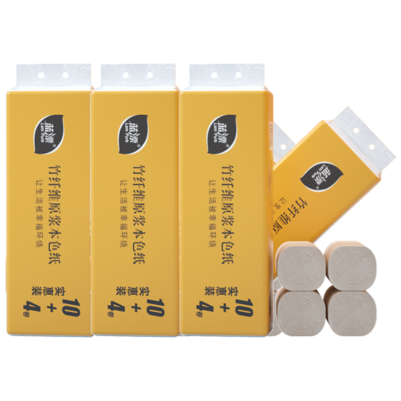 蓝漂 LP-20531本色扁卷纸14卷装*3提