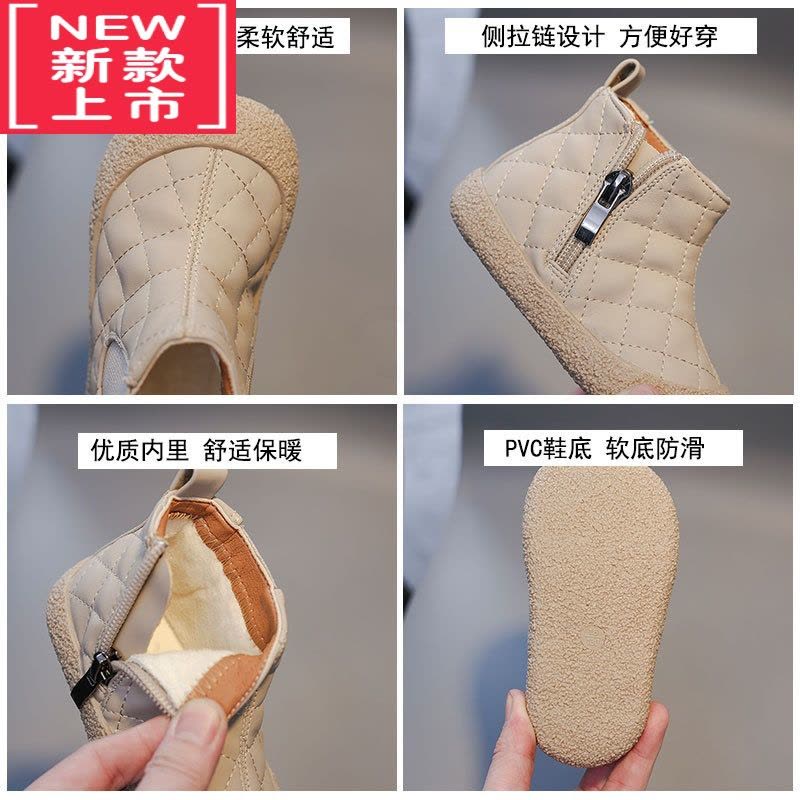 可莉允女童靴子冬季加绒软底宝宝鞋子儿童棉鞋小童短靴男一岁婴儿学步鞋图片