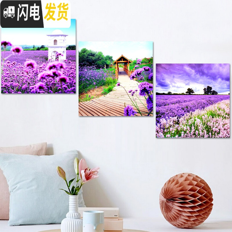 三维工匠钻石画满钻白菜5D贴钻点钻十字绣2019新款客厅简单 [满钻全贴]150X50厘米三幅一起(钻量多30送工具)高清大图