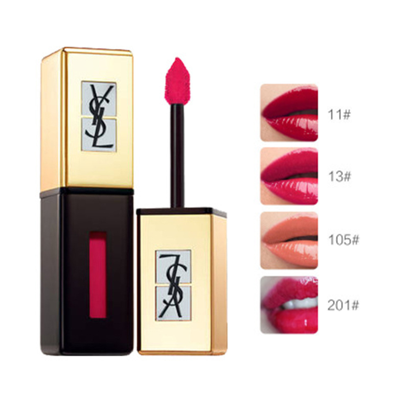 YSL 圣罗兰金管水唇釉#201号罂粟红 6ml/盒 保湿润唇彩