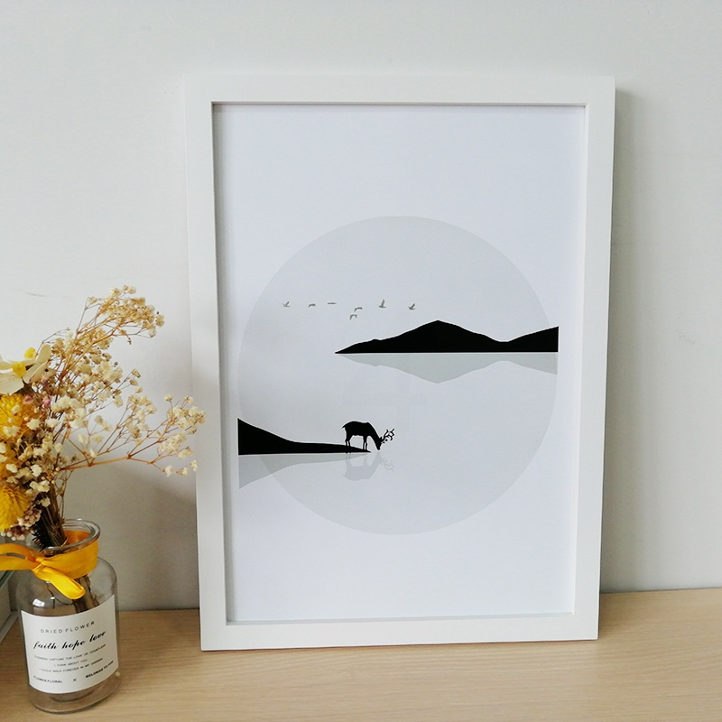 学生绘画素描装裱实木画框4开8开2开16开美术作品框挂墙免打孔