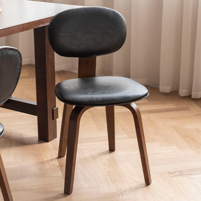 皇豹实木餐椅家用现代简约书桌餐桌凳子北欧餐厅简易休闲单人靠背椅子