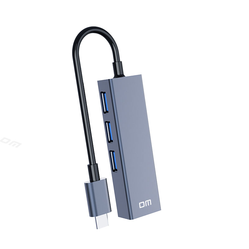 大迈(DM)GZD002 Type C百兆网口 3口USB3.0集线器 (计价单位:个) 灰色高清大图