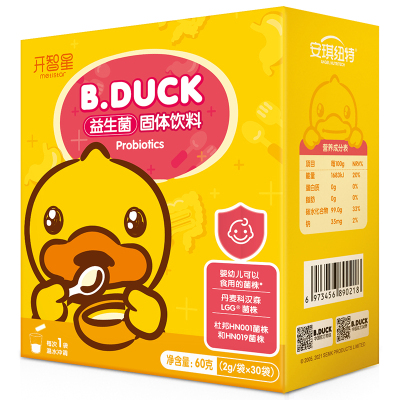 安琪纽特益生菌婴幼儿可食用菌株益生菌小黄鸭联名30袋/盒