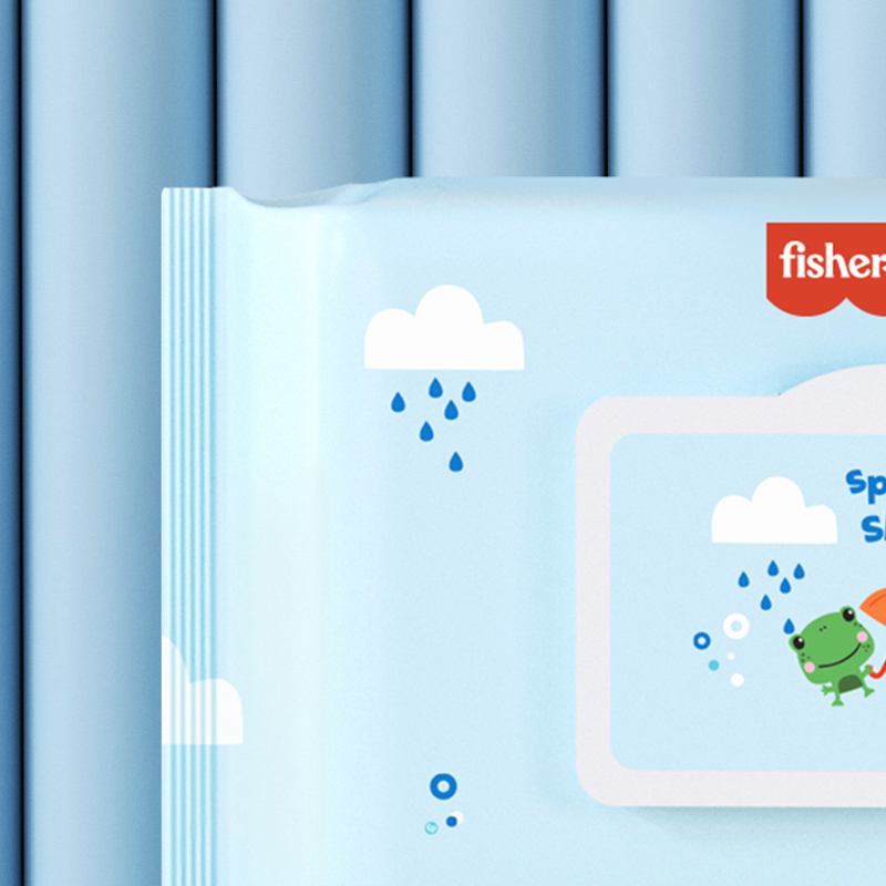 费雪(Fisher Price) 婴儿湿巾80抽/包 4包/提 FP-ZJD702!高清大图