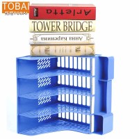 拓栢四联塑料文件架带笔筒TBB08/个