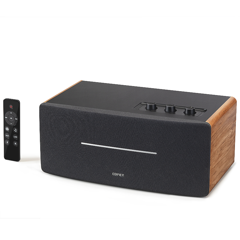 EDIFIER/漫步者 D12 2.0声道 一体式桌面立体声音响音箱 木质多媒体音响 电脑音箱 蓝牙音箱 黑色