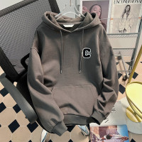 [2.5折价99元]唐狮春季卫衣女新款韩版宽松简约连帽左胸刺绣字母上衣百搭