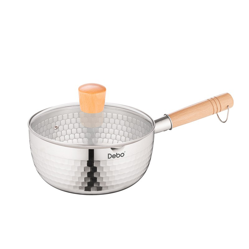 德铂奶锅20cm导热迅速木纹手柄稳固牢靠清洗便捷DEP-803高清大图