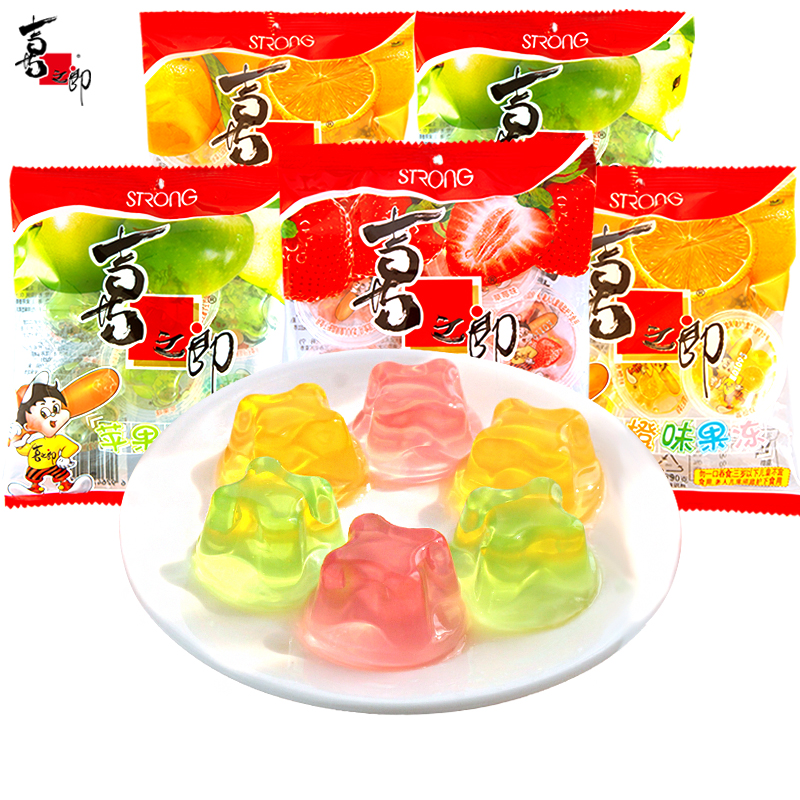 喜之郎果冻90g袋装多口味果冻布丁儿童休闲零食参数
