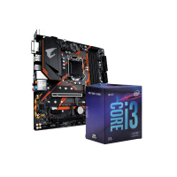 技嘉(GIGABYTE)B365M ELITE AORUS主板+英特尔(Intel)i3 9100F CPU处理器