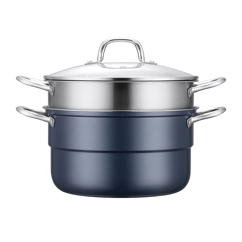德世朗 DFS-Z870C 致尚不锈钢两层多用蒸锅 加厚锅身耐磨耐用 28cm