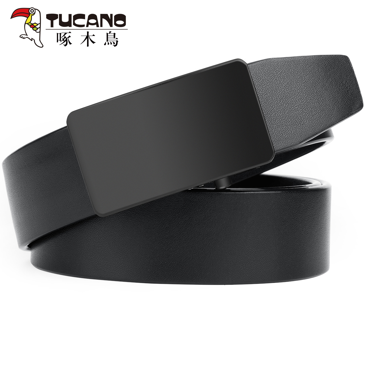 啄木鸟牛皮男士皮带真皮年轻人百搭自动扣韩版潮男正品裤腰带牛人高清大图