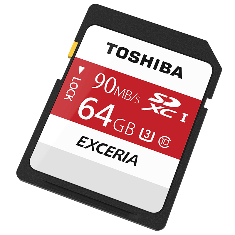 东芝(TOSHIBA)64GB 90M/S SDHC Class10 UHS-I U3极至瞬速存储卡 支持4K拍摄