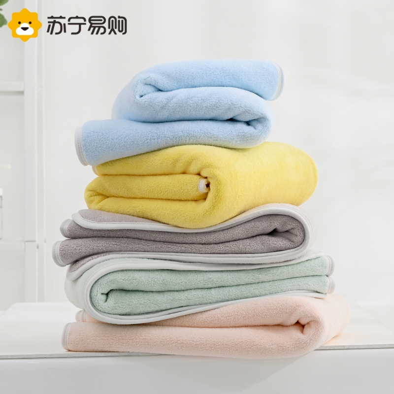 奂米浴巾女家用洗澡洗脸吸水速干面巾男款裹巾大人毛巾二件套814-2高清大图