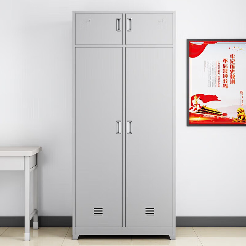 胜帐 金属营具柜铁皮柜物品储物柜双门更衣柜900mmx500mmx2000mm