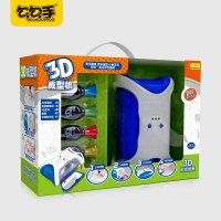 勾勾手早教益智玩具3D创意DIY立体涂鸦成型机儿童手工制作材料包创意黑科技 3D立体成型机（蓝色）