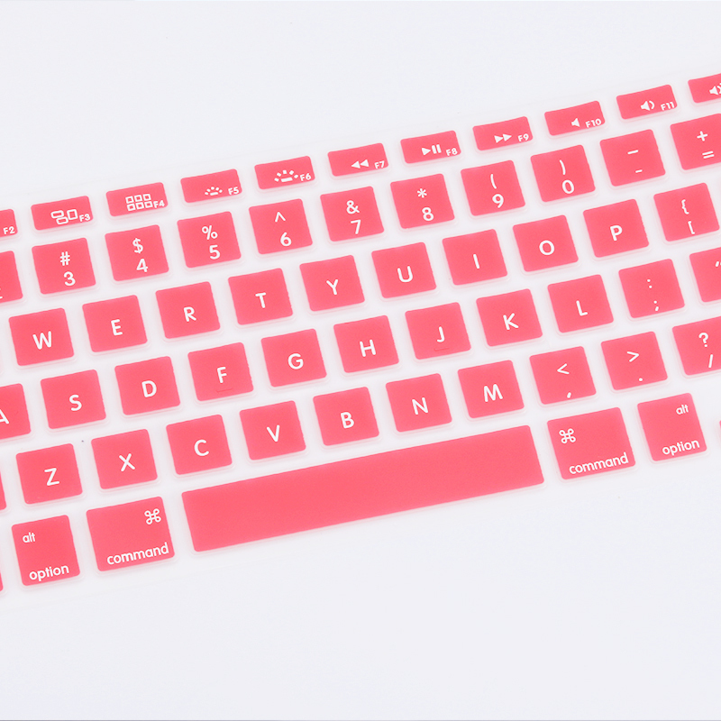 HIGE/苹果笔记本键盘膜 Mac/pro/air键盘膜 新款13/15Touchbar通用 粉红色