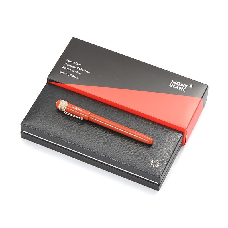 万宝龙(Montblanc)传承系列珊瑚红色蜘蛛118201钢笔 墨水笔F尖