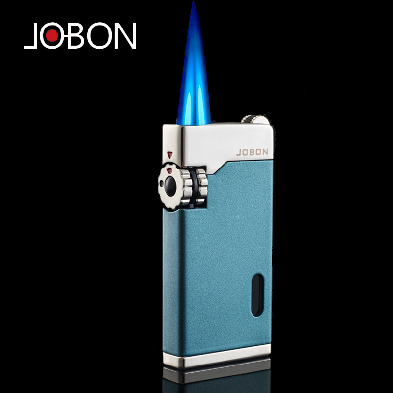 Jobon中邦999双直冲防风打火机 个性带透明气窗雪茄打火机