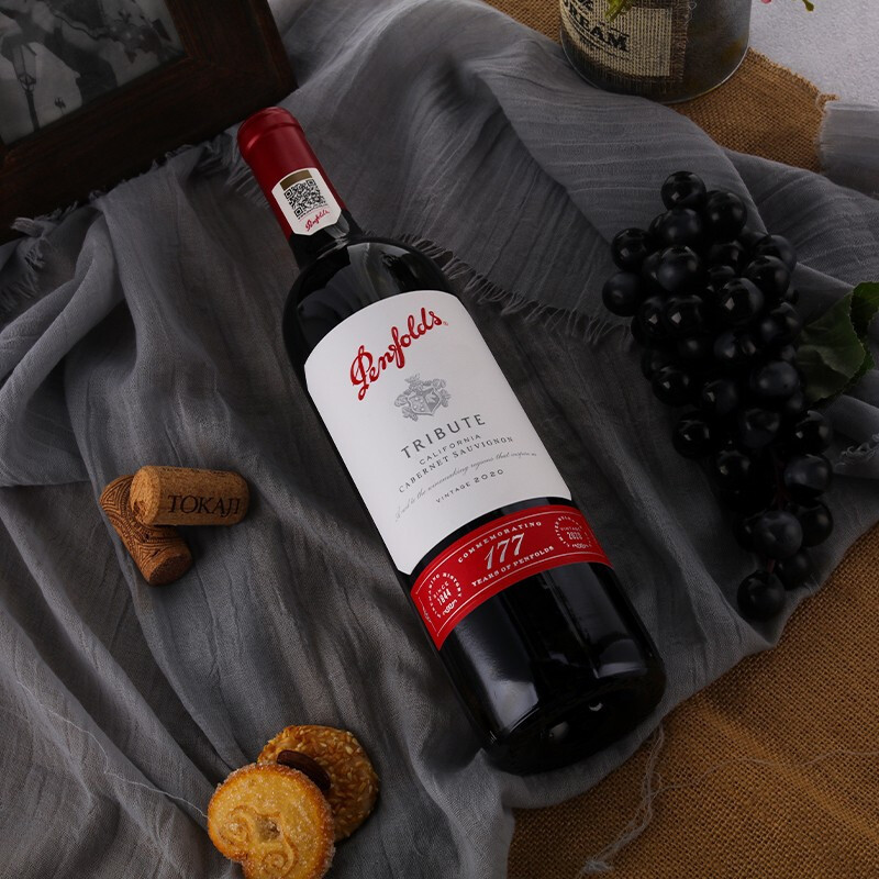 美国奔富 Penfolds 红酒 礼赞系列177周年限量款加州赤霞珠干红 750ml*2双支礼盒装