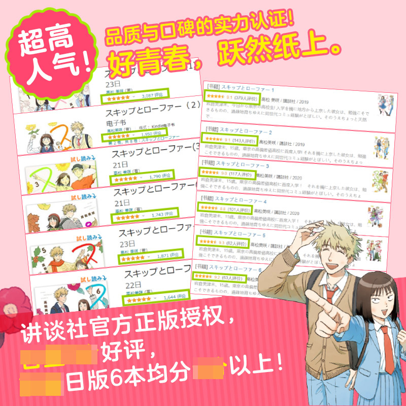 [正版]跃动青春漫画书1-6卷全套 高松美咲著校园风言情漫画书籍 新视角图书高清大图