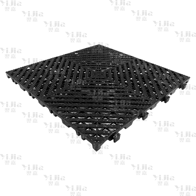 翌嘉 YJ3121306地格栅塑料拼接地板垫网格垫板 黑色