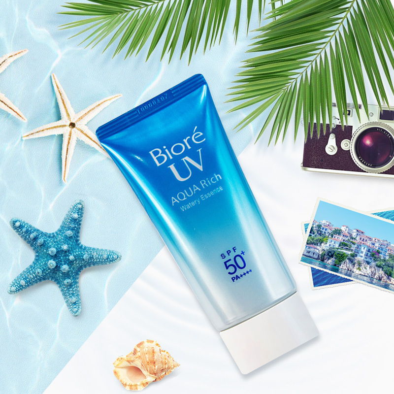 [两支装]日本Biore碧柔 水活防晒乳 50g 水感精华露BB霜隔离霜防晒霜SPF50 PA++++ 日本原装