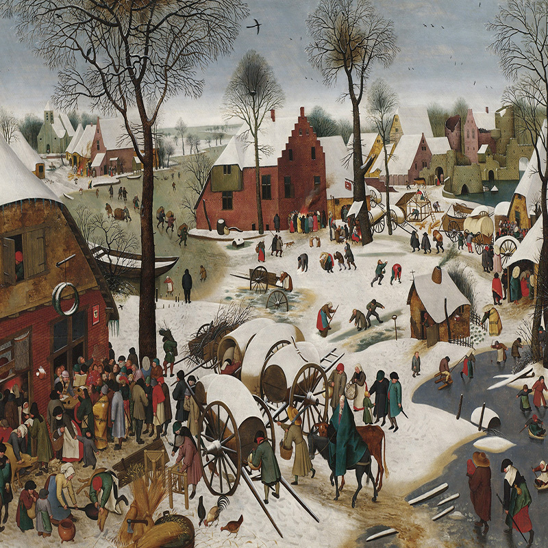 [正版]出类艺术明信片怪诞.勃鲁盖尔 12幅人物风景画册页赏析 生日节日毕业送礼贺卡片复古插画集/后印象主义画作集高清大图