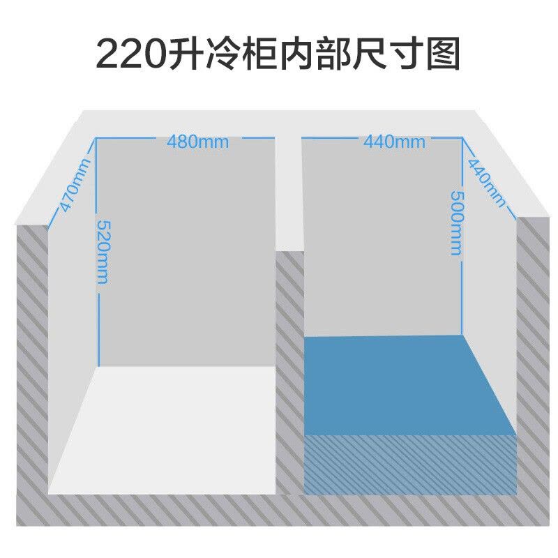 [大容积囤货]美的(Midea)220升冰柜 双温冷柜 冷藏冷冻 家商两用冰柜 节能冰柜 BCD-220VM(E)图片