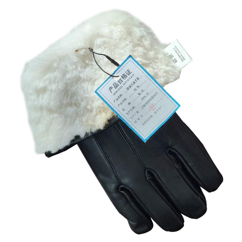 铂识 拼接牛皮手套 均码 双高清大图